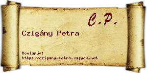 Czigány Petra névjegykártya